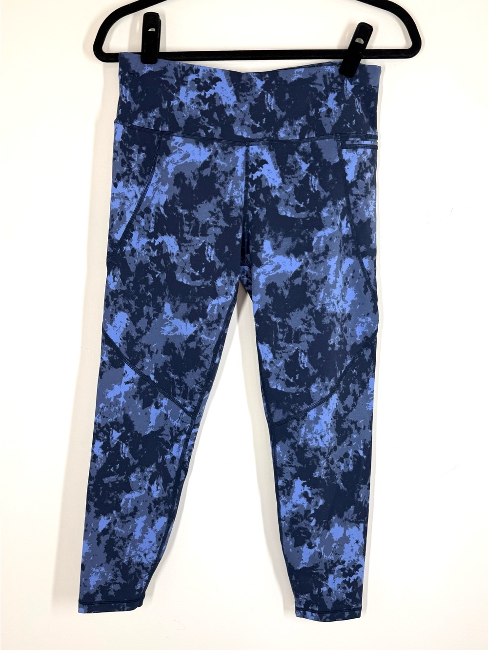Sweaty Betty Navy Blue Power 7/8 Leggings Galaxy Swirl Yoga Workout Athletic Med